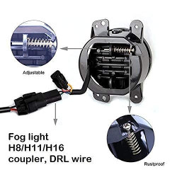 Universal Car LED DRL Fog Light With DRL Daytime Running Light & Turn Signal - Set Of 2 Universal Car LED DRL Fog Light With DRL Daytime Running Light & Turn Signal - Set Of 2