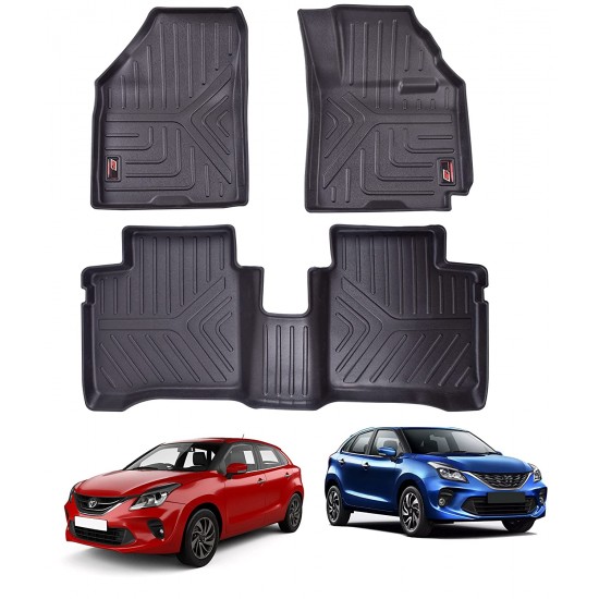 GFX Premium Life Long Car Floor Foot Mats For Maruti Suzuki Baleno (2015-Onwards) Black