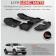 GFX Premium Life Long Car Floor Foot Mats For Ford Endeavour (2019-Onwards) Black