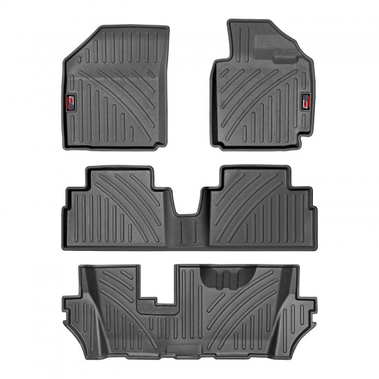 GFX Premium Life Long Car Floor Foot Mats For Maruti Suzuki Ertiga (2018-Onwards) Black