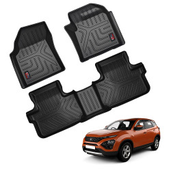 GFX Premium Life Long Car Floor Foot Mats For Tata Harrier (2019-Onwards) Black  GFX Premium Life Long Car Floor Foot Mats For Tata Harrier (2019-Onwards) Black