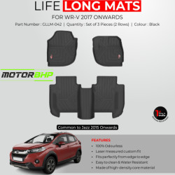 Honda WR-V GFX Premium Life Long Car Floor Foot Mats Black (2017-Onwards)  Honda WR-V GFX Premium Life Long Car Floor Foot Mats Black (2017-Onwards)