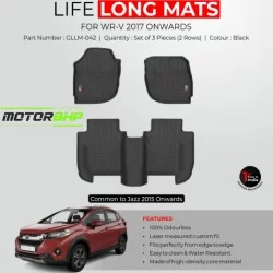  Honda WR-V GFX Premium Life Long Car Floor Foot Mats Black (2017-Onwards)