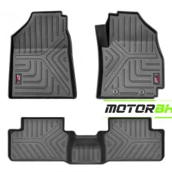Premium Life Long Car Floor Foot Mats For Hyundai Verna (2023-Onwards) Black