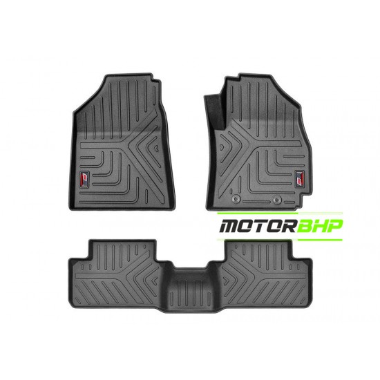 GFX Premium Life Long Car Floor Foot Mats For Maruti Suzuki Brezza (2022-Onwards) Black