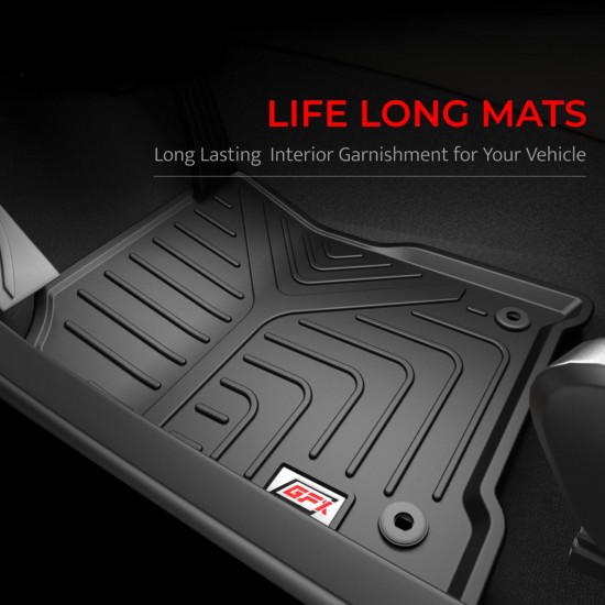  Premium Life Long Car Floor Foot Mats For Hyundai Venue (2022-Onwards) Black
