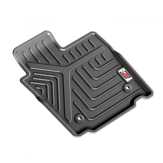 GFX Premium Life Long Car Floor Foot Mats For Honda Jazz (2015-Onwards) Black