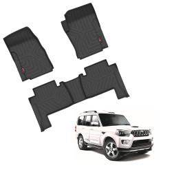 GFX Premium Life Long Car Floor Foot Mats For Mahindra Scorpio (2017-Onwards) Black GFX Premium Life Long Car Floor Foot Mats For Mahindra Scorpio (2017-Onwards) Black