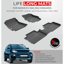 GFX Premium Life Long Car Floor Foot Mats For Tata Nexon EV Max (2022-Onwards) Black GFX Premium Life Long Car Floor Foot Mats For Tata Nexon EV Max (2022-Onwards) Black