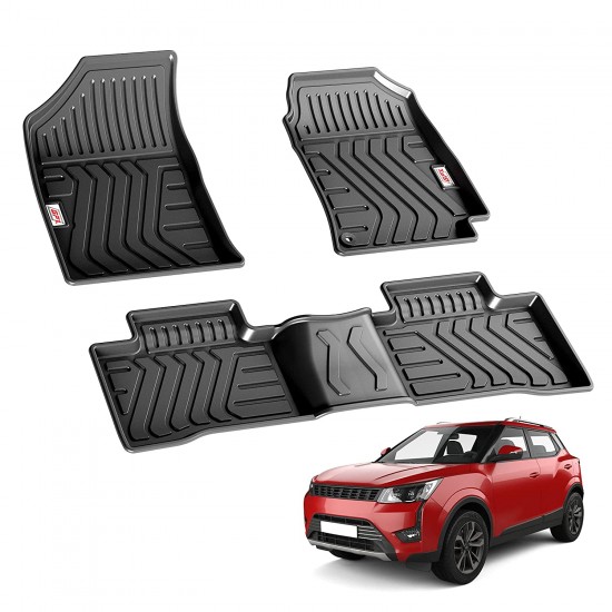 GFX Premium Life Long Car Floor Foot Mats For Mahindra XUV300 (2019-Onwards) Black