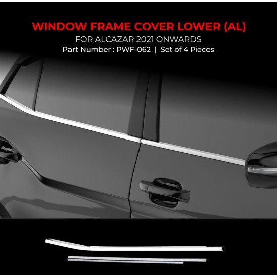 Hyundai Alcazar Chrome Lower Window Garnish (2021-Onwards)