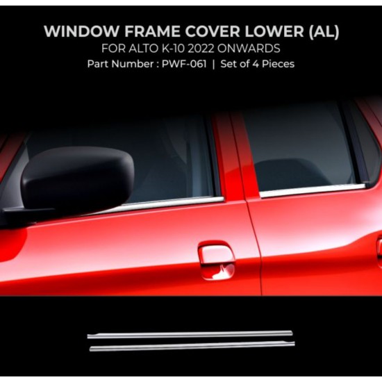 Maruti Suzuki Alto K-10 Chrome Lower Window Garnish (2022-Onwards)