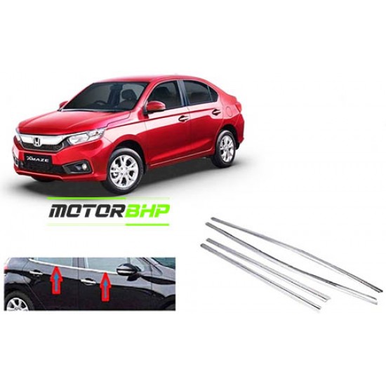 Honda Amaze Chrome Lower Window Garnish (2018-Onwards) 