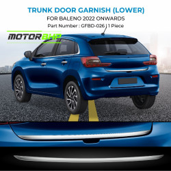 Maruti Suzuki New Baleno Trunk Door Garnish Lower (2022-Onwards) Maruti Suzuki New Baleno Trunk Door Garnish Lower (2022-Onwards)