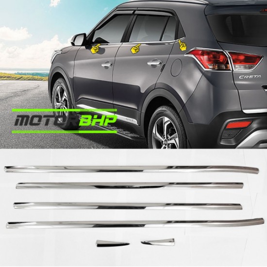 Hyundai Creta Chrome Lower Window Garnish (2015-2018)