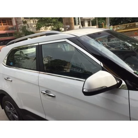 Hyundai Creta Full Chrome Lower & Upper Window Garnish (2015-2019)