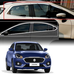 Maruti Suzuki Dzire 2017 Chrome Lower & Upper Window Garnish   Maruti Suzuki Dzire 2017 Chrome Lower & Upper Window Garnish