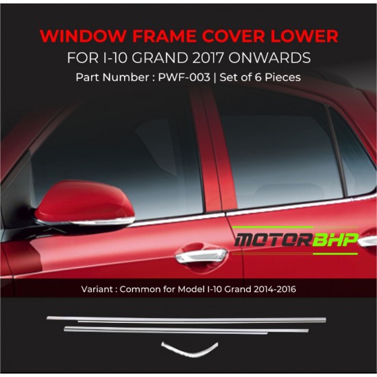 Hyundai i10 Grand Chrome Lower Window Garnish (2017 Onwards)