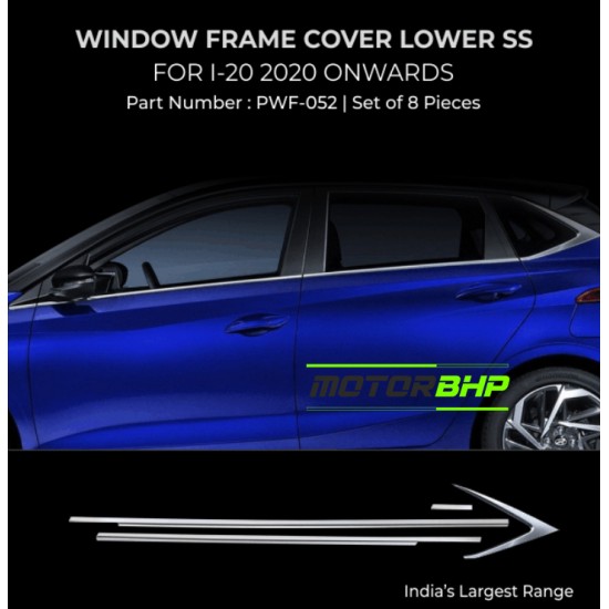 Hyundai i20 Chrome Lower Window Garnish (2020 Onwards)