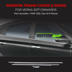 Hyundai Verna Chrome Lower Window Garnish (2017 Onwards)