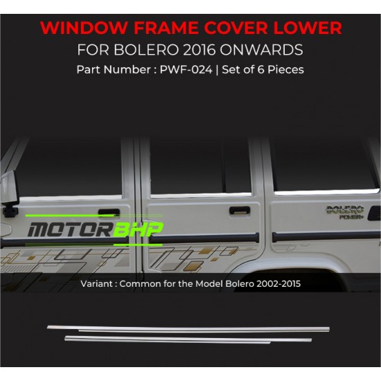 Mahindra Bolero Chrome Lower Window Garnish (2016-Onwards)
