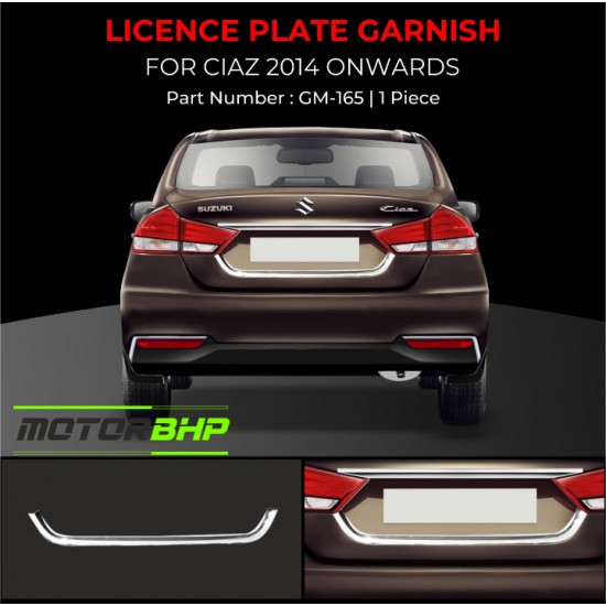  Maruti Suzuki Ciaz Licence Number Plate Garnish (2014-Onwards)