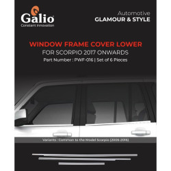 Galio Mahindra Scorpio Chrome Lower Window Garnish (2017-Onwards)  Galio Mahindra Scorpio Chrome Lower Window Garnish (2017-Onwards)
