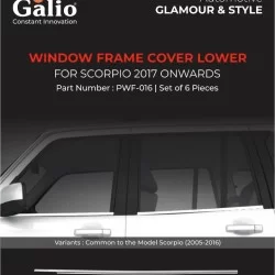  Galio Mahindra Scorpio Chrome Lower Window Garnish (2017-Onwards)