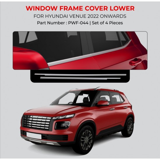 Hyundai Venue Chrome Lower Window Garnish (2022-Onwards)
