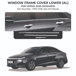 Hyundai Verna 2023 Chrome Lower Window Garnish  Hyundai Verna 2023 Chrome Lower Window Garnish