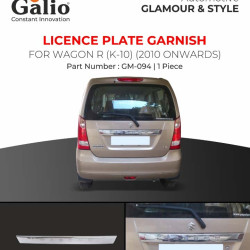 Galio Maruti Suzuki WagonR Licence Plate Garnish (2010-Onwards) Galio Maruti Suzuki WagonR Licence Plate Garnish (2010-Onwards)