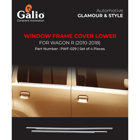 Galio Maruti Suzuki WagonR Chrome Lower Window Garnish (2010-2018)