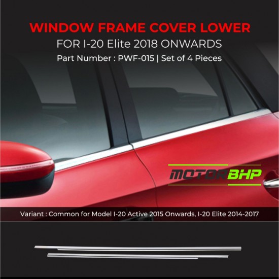 Hyundai i20 Elite Chrome Lower Window Garnish (2018 Onwards)