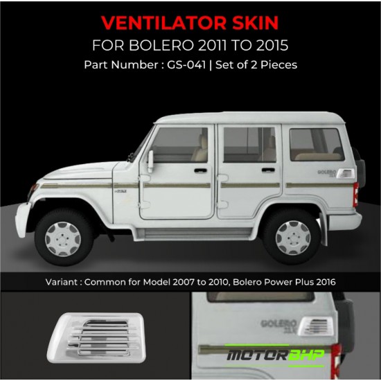 Mahindra Bolero Ventilator Skin Chrome (2011-2015)