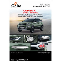 Galio Tata Nexon  2020 Chrome Accessories Combo Kit 7