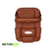 Universal PU 3D Leather Auto Car Seat Back Organizer With Meal Tray -Tan