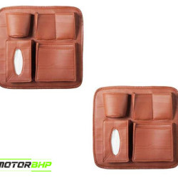 Auto Car Seat Back Organizer -Tan  Auto Car Seat Back Organizer -Tan