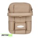 Universal PU 3D Leather Auto Car Seat Back Organizer With Meal Tray-Beige