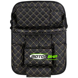 Universal PU Leather 7D Auto Car Seat Back Organizer With Meal Tray-Black-Beige  Universal PU Leather 7D Auto Car Seat Back Organizer With Meal Tray-Black-Beige