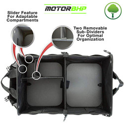 Multi Compartments Collapsible Portable for Boot Organizer Storage Black  Multi Compartments Collapsible Portable for Boot Organizer Storage Black