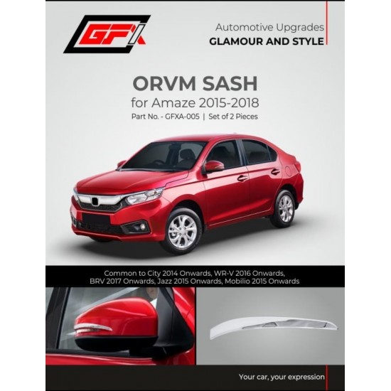 STARiD Honda Amaze OVRM Chrome Sash(2015-2018) 