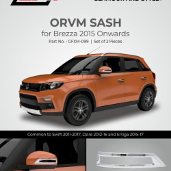 GFX Maruti Suzuki Breeza OVRM Chrome Sash (2016-Onwards)  GFX Maruti Suzuki Breeza OVRM Chrome Sash (2016-Onwards)