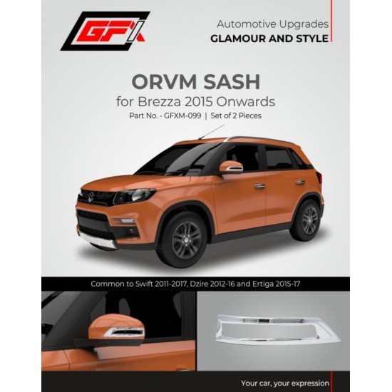 GFX Maruti Suzuki Breeza OVRM Chrome Sash (2016-Onwards) 