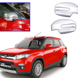 Galio Maruti Suzuki Brezza OVRM Chrome Cover With Indicators Cuts (2016-Onwards)  Galio Maruti Suzuki Brezza OVRM Chrome Cover With Indicators Cuts (2016-Onwards)