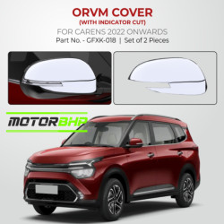 Kia Carens chrome OVRM Cover With Indicator Cut  Kia Carens chrome OVRM Cover With Indicator Cut
