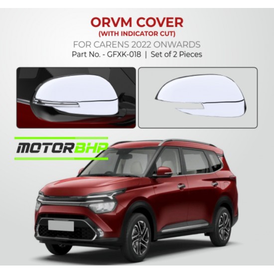  Kia Carens chrome OVRM Cover With Indicator Cut