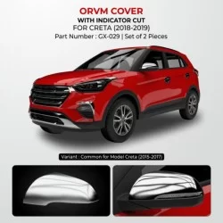 Hyundai Creta OVRM Cover Chrome Garnish With Indicator Cut (2018-Onwards)