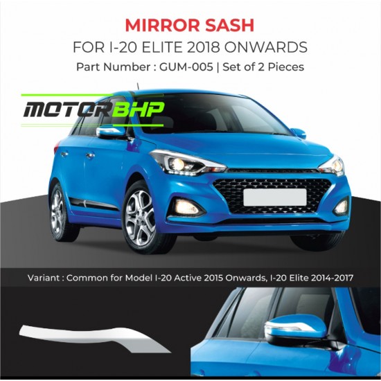 Hyundai i20 Elite OVRM Sash Cover Chrome Garnish (2018 Onwards)