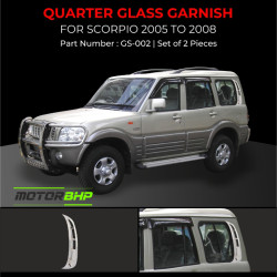Mahindra Scorpio Quarter Glass Chrome Garnish (2005-2008)  Mahindra Scorpio Quarter Glass Chrome Garnish (2005-2008)