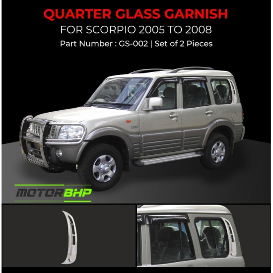  Mahindra Scorpio Quarter Glass Chrome Garnish (2005-2008)